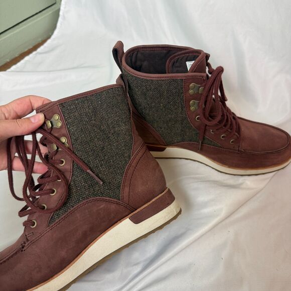 Merrell Roam Leather Mid Platform Wedge Winter Snow Booties Brown Womens Sz 7.5 - Picture 5 of 10